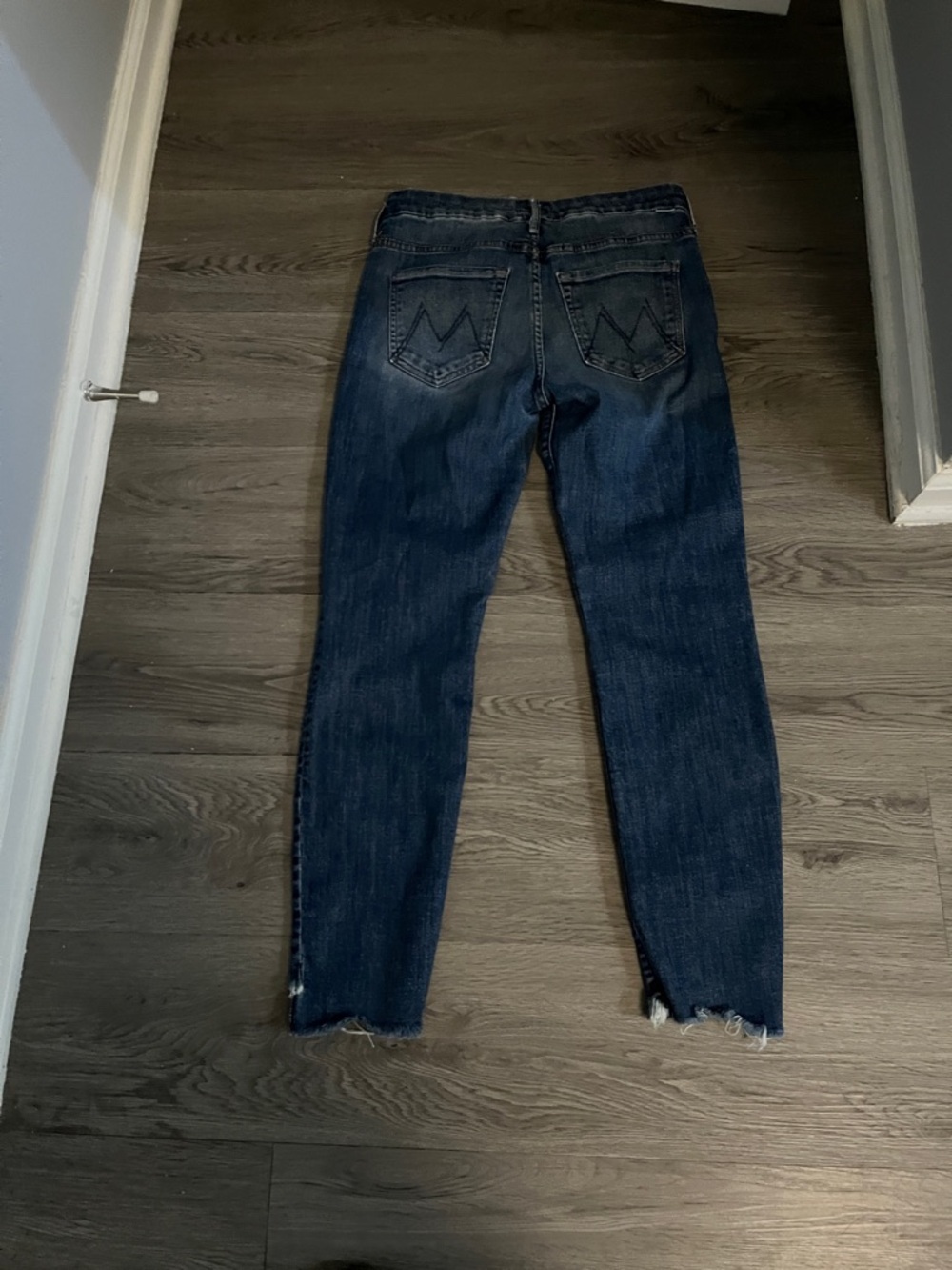 MOTHER Blue Faded Waistband Jeans - Picture 3 of 7